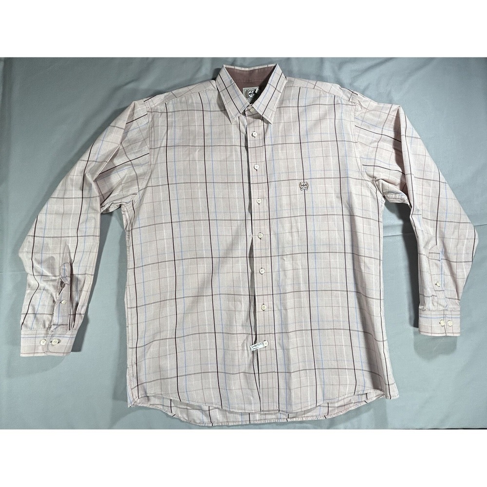 Cinch Button Front Long Sleeve Shirt‎ Men's large Country Western Cowboy